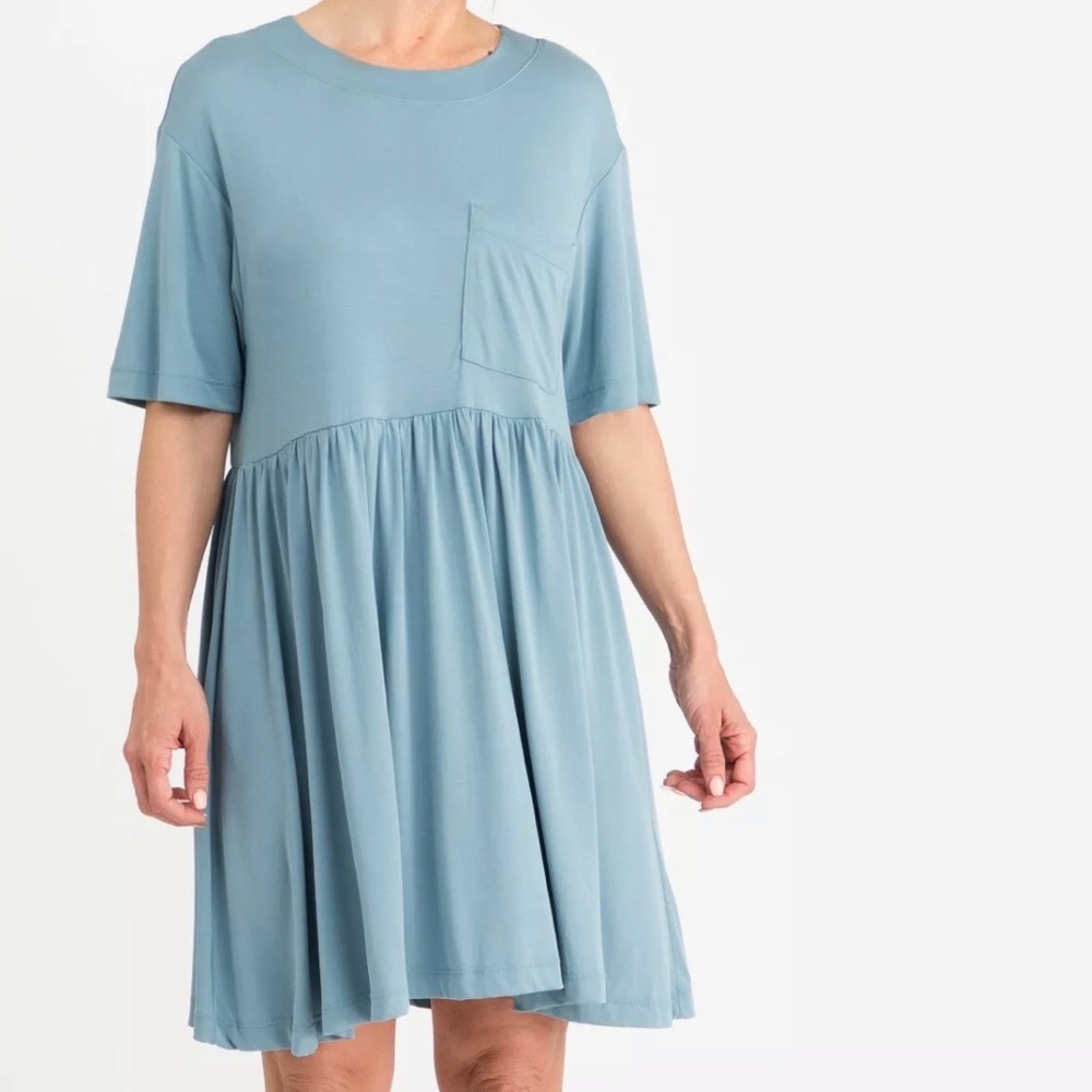 NWOT Agnes & Dora XXS Kahlo babydoll dress blue